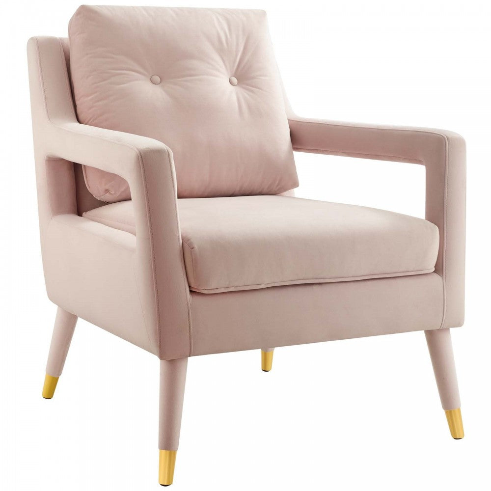 Premise Armchair Performance Velvet Set of 2, Pink