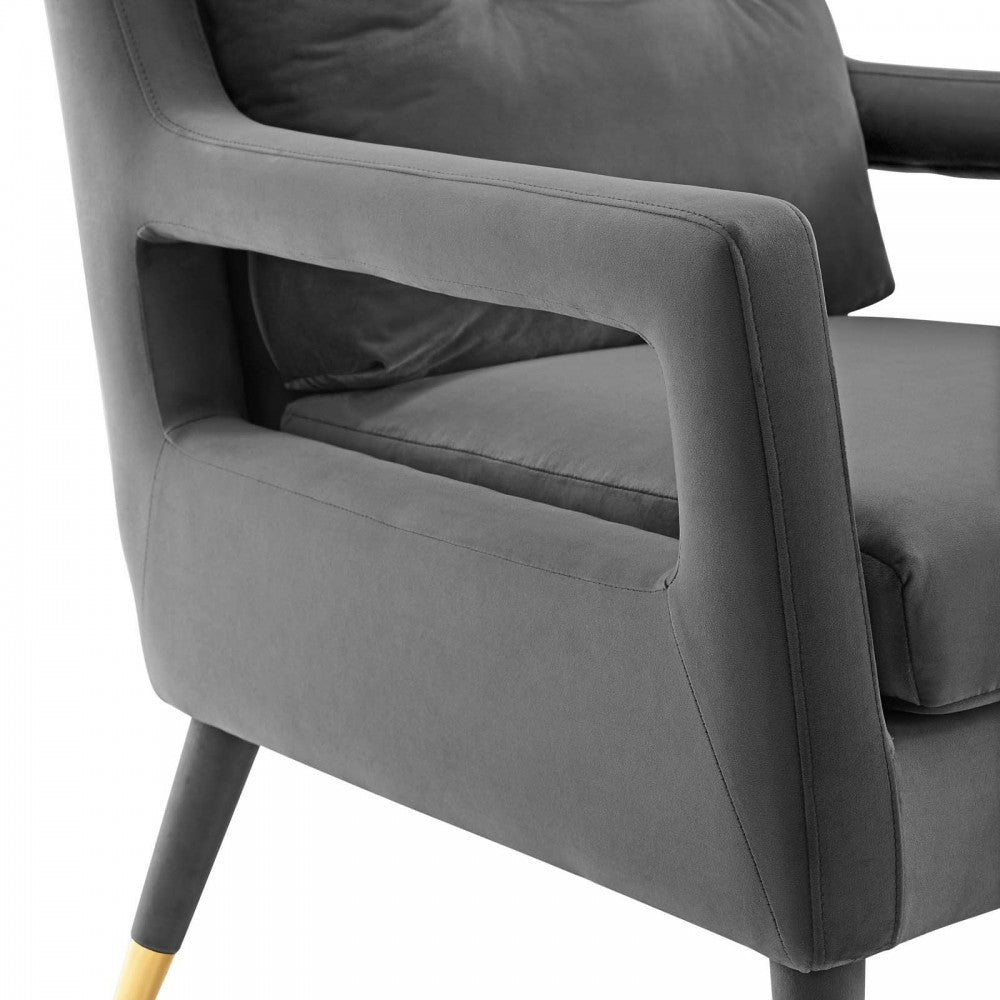 Premise Armchair Performance Velvet Set of 2, Gray