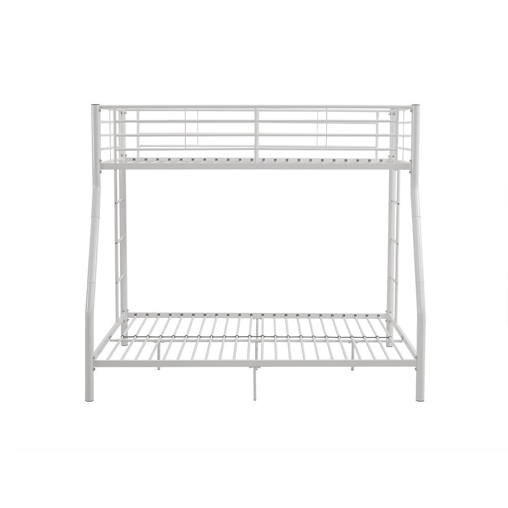 Premium Metal Twin over Full Bunk Bed - White