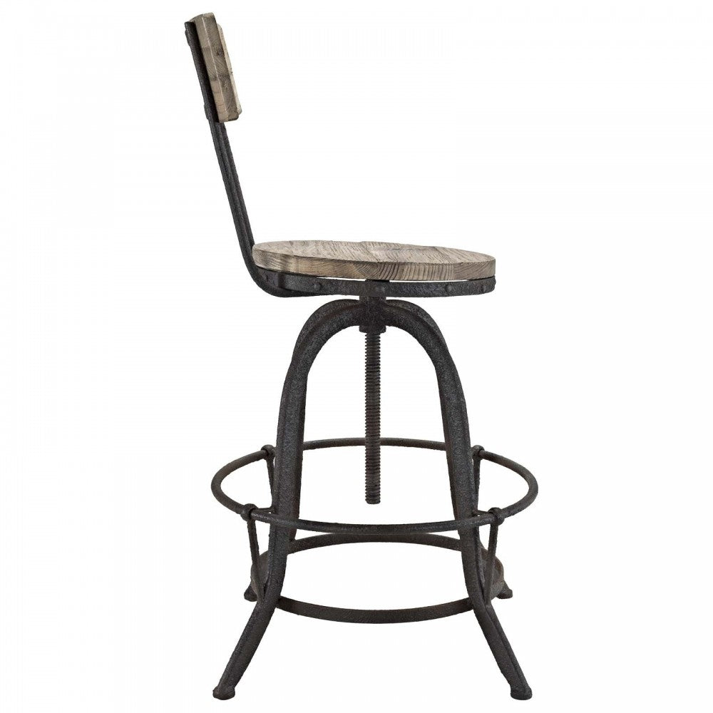 Procure Wood Bar Stool, Brown