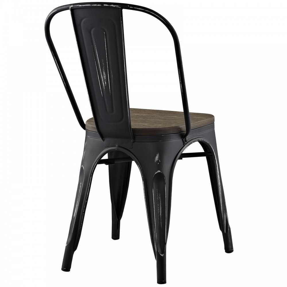 Promenade Bamboo Side Chair, Black