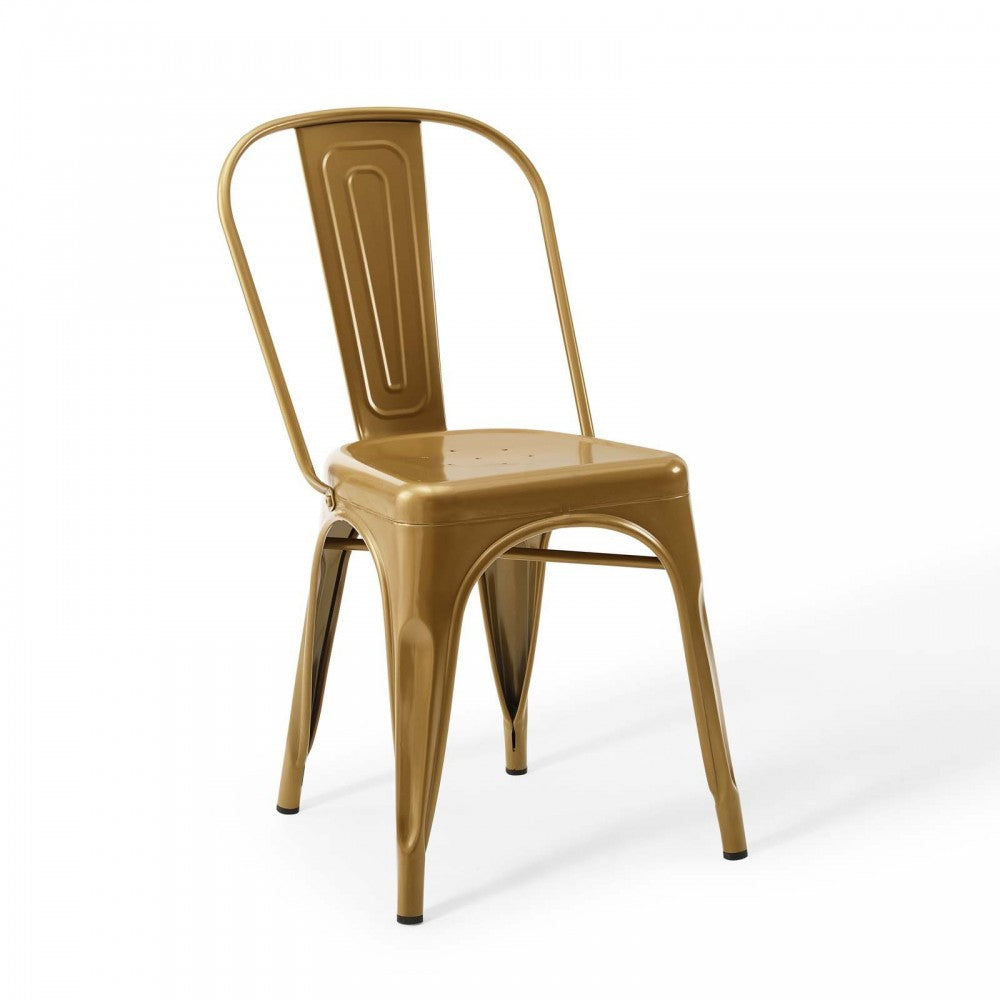 Promenade Bistro Dining Side Chair Set of 2, Gold
