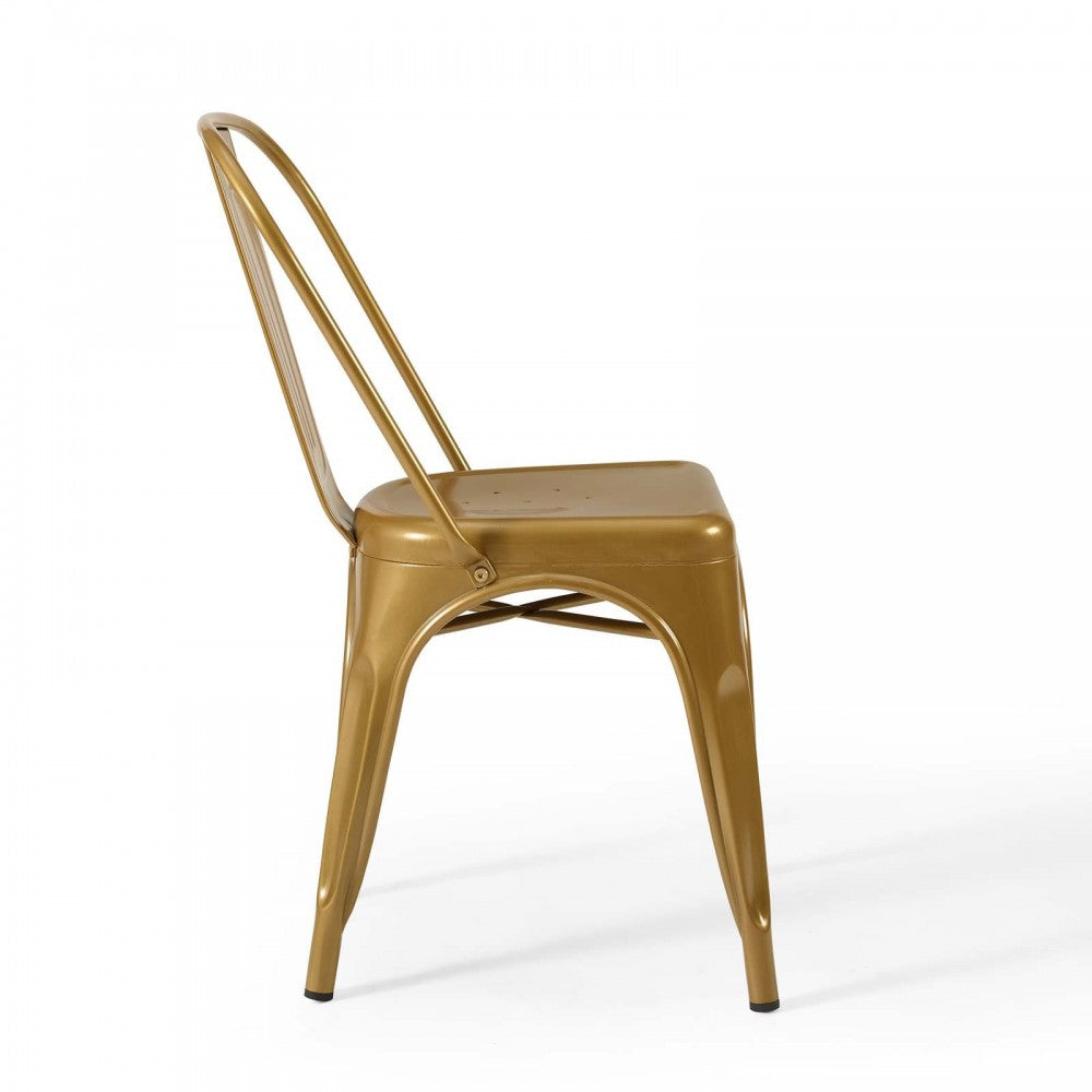 Promenade Bistro Dining Side Chair Set of 2, Gold