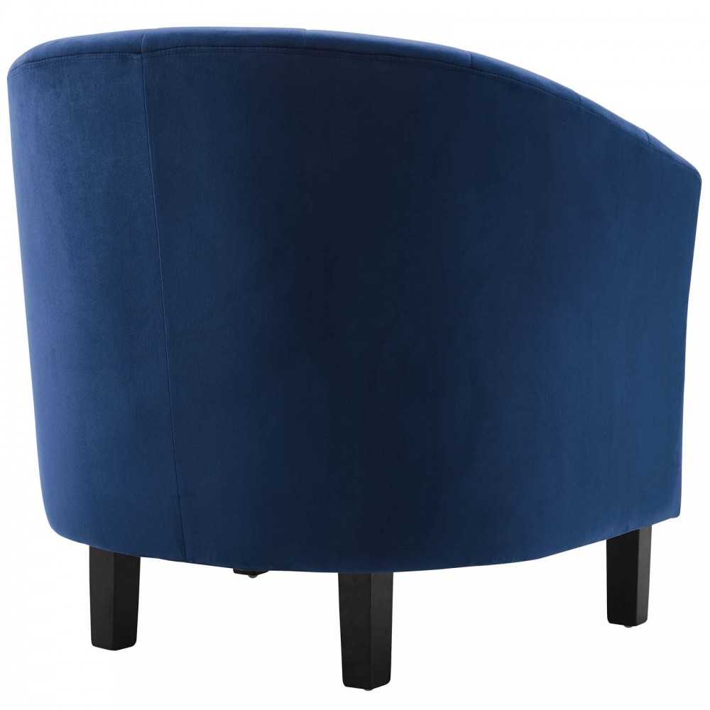 Prospect Channel Tufted Performance Velvet Armchair Set of 2, Navy