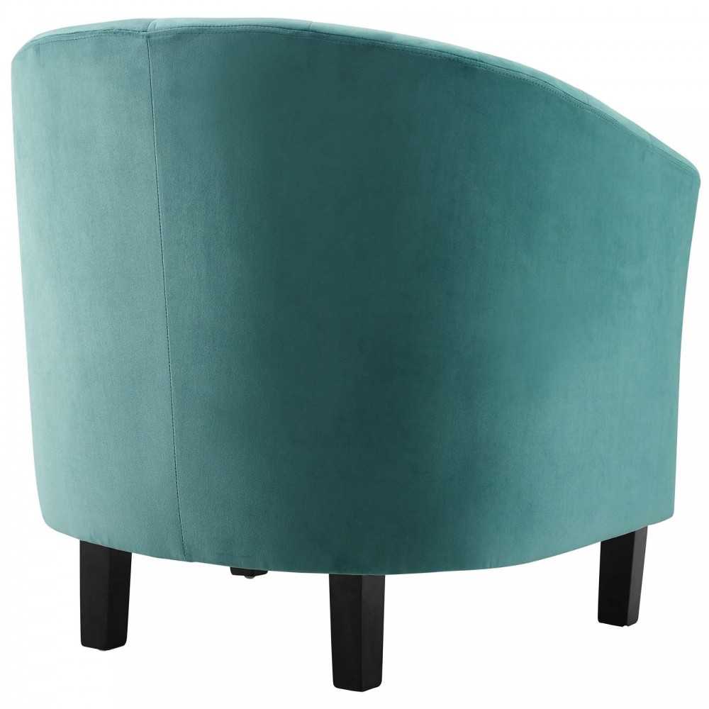 Prospect Channel Tufted Performance Velvet Armchair Set of 2, Teal