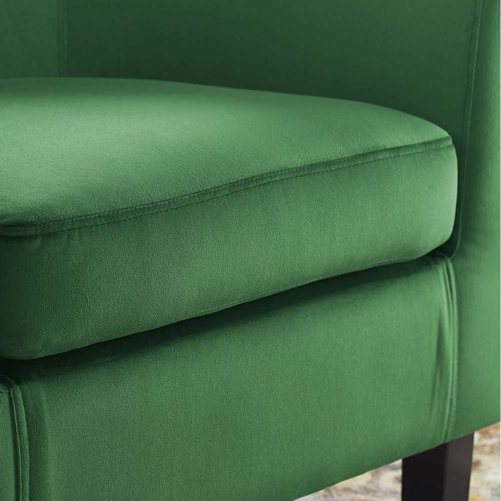 Prospect Performance Velvet Armchair, Emerald, EEI-4137-EME