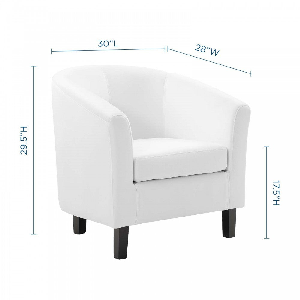 Prospect Performance Velvet Armchair, White