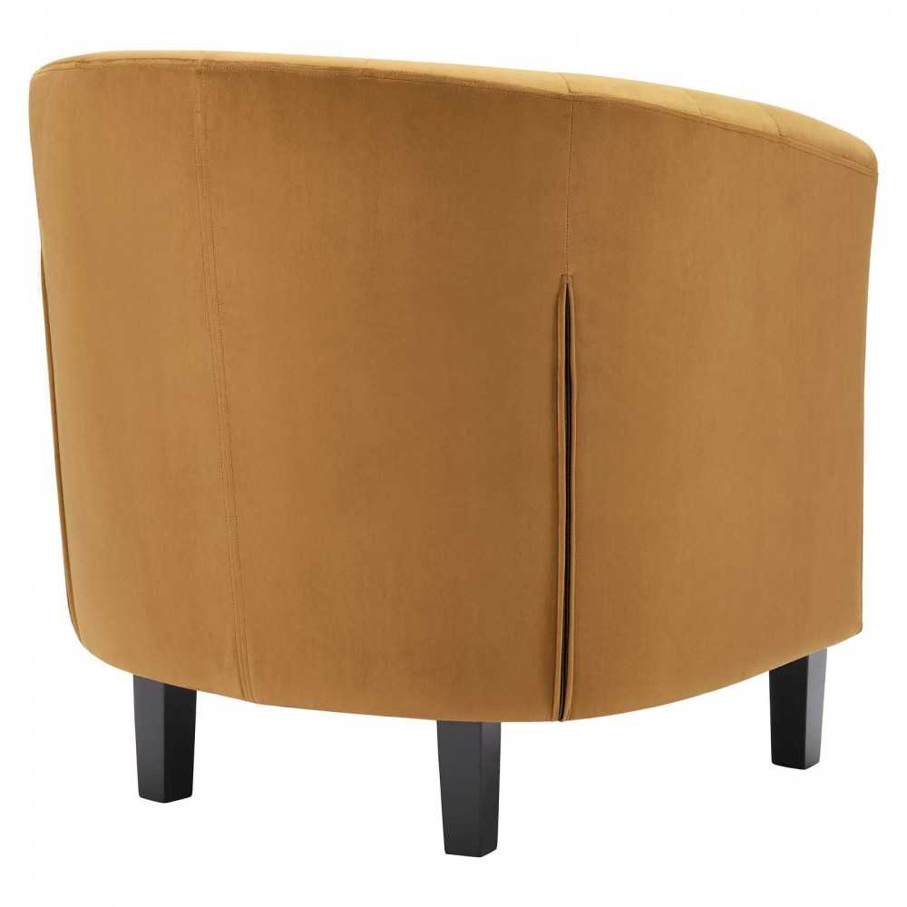 Prospect Performance Velvet Armchair, Cognac