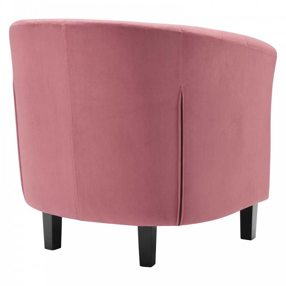 Prospect Performance Velvet Armchair, Dusty Rose, EEI-2613-DUS