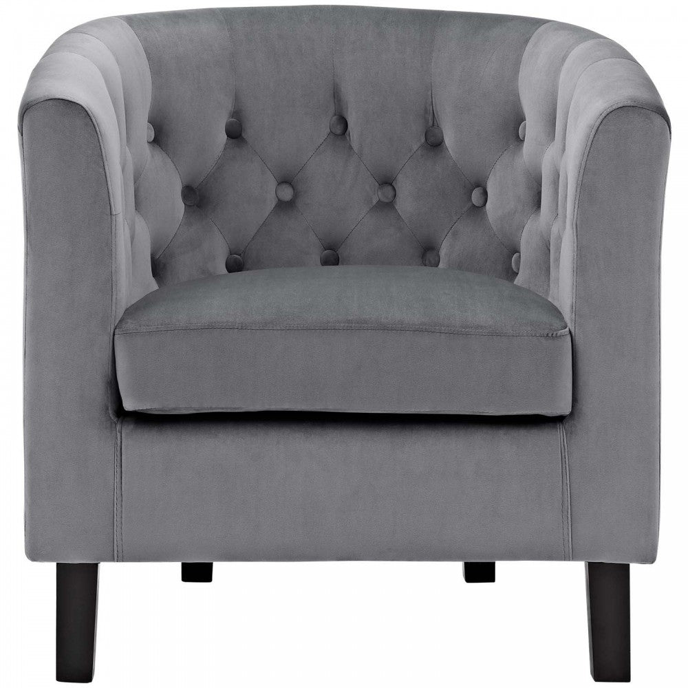 Prospect Performance Velvet Armchair, Gray