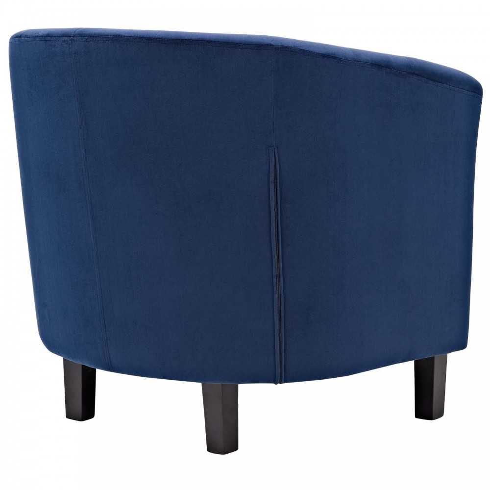 Prospect Performance Velvet Armchair, Navy, EEI-2613-NAV