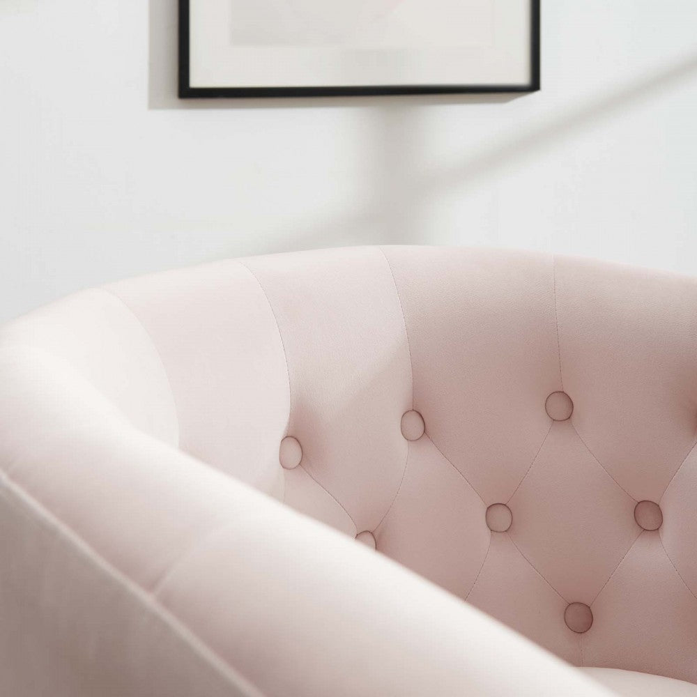 Prospect Performance Velvet Armchair, Pink, EEI-2613-PNK
