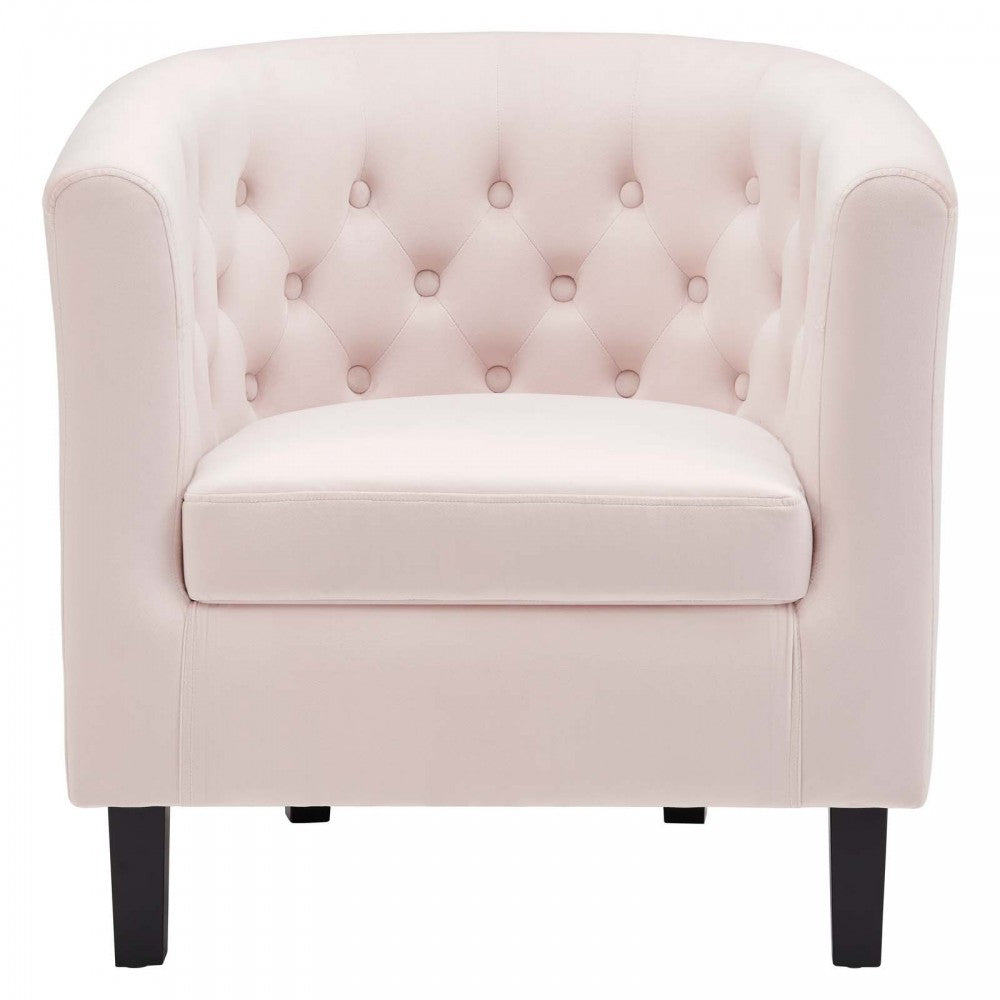Prospect Performance Velvet Armchair, Pink, EEI-2613-PNK