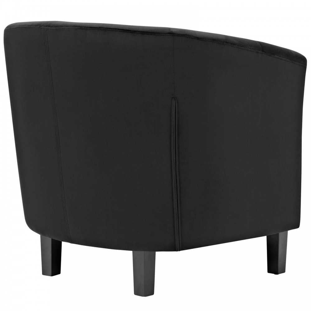 Prospect Performance Velvet Armchair, Black