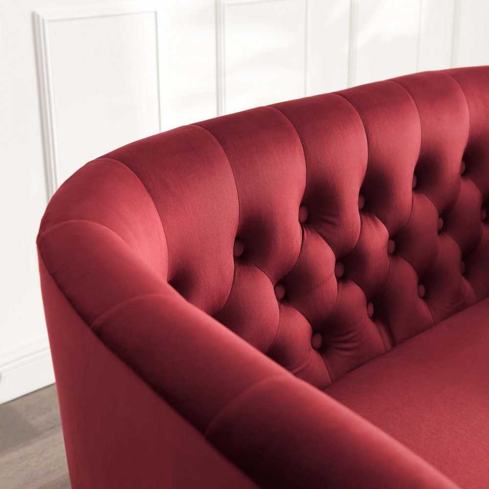 Prospect Performance Velvet Loveseat, Maroon