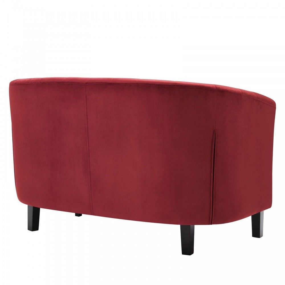 Prospect Performance Velvet Loveseat, Maroon