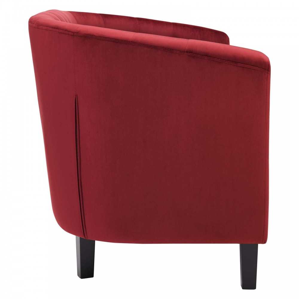 Prospect Performance Velvet Loveseat, Maroon