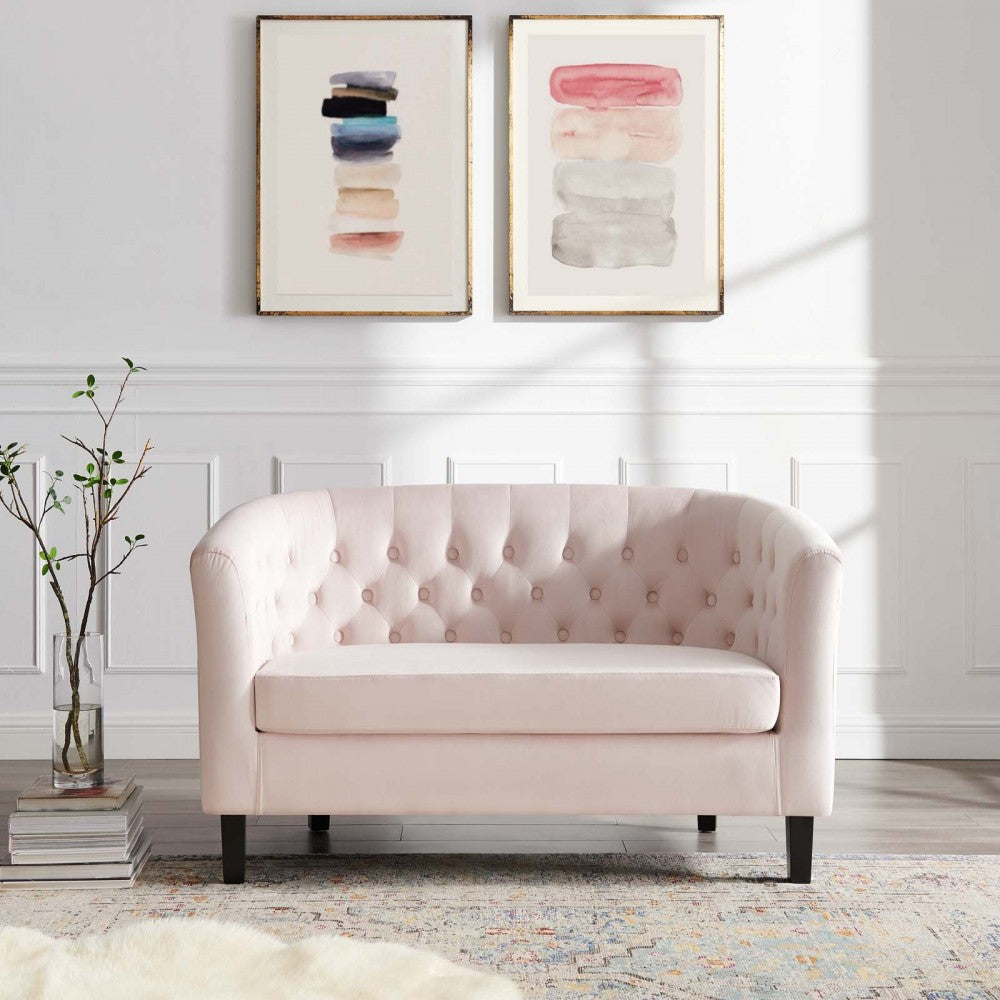 Prospect Performance Velvet Loveseat, Pink
