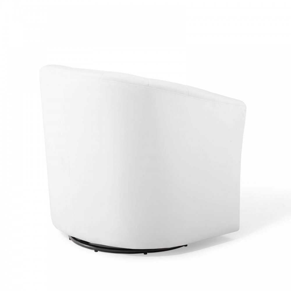 Prospect Performance Velvet Swivel Armchair, White