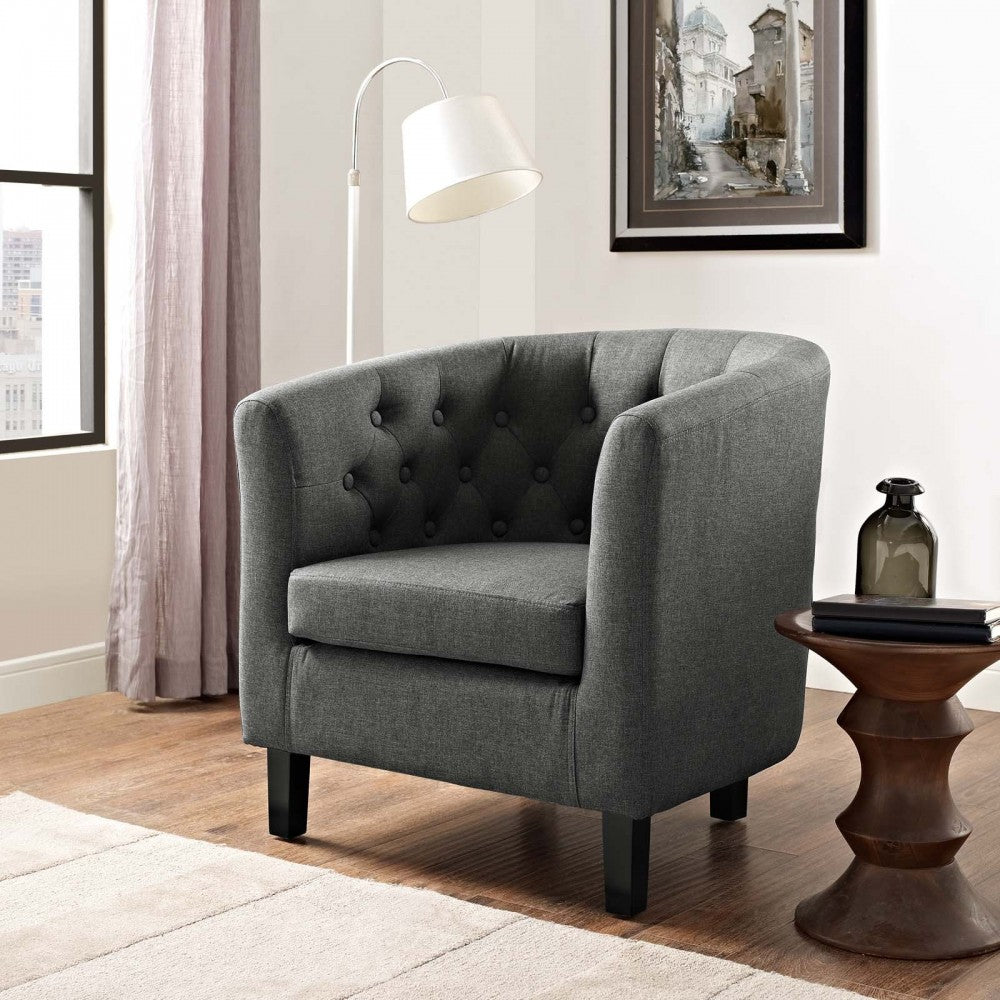 Prospect Upholstered Fabric Armchair, Gray