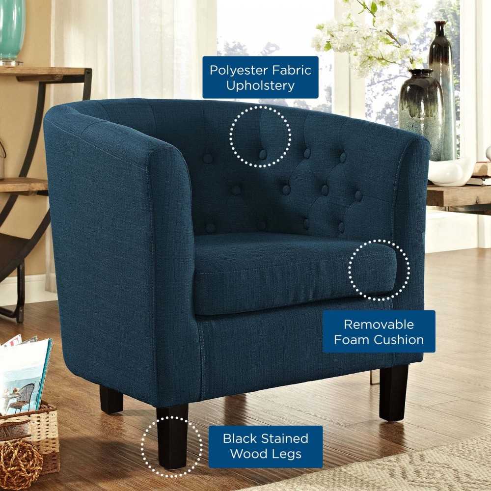 Prospect Upholstered Fabric Armchair, Azure