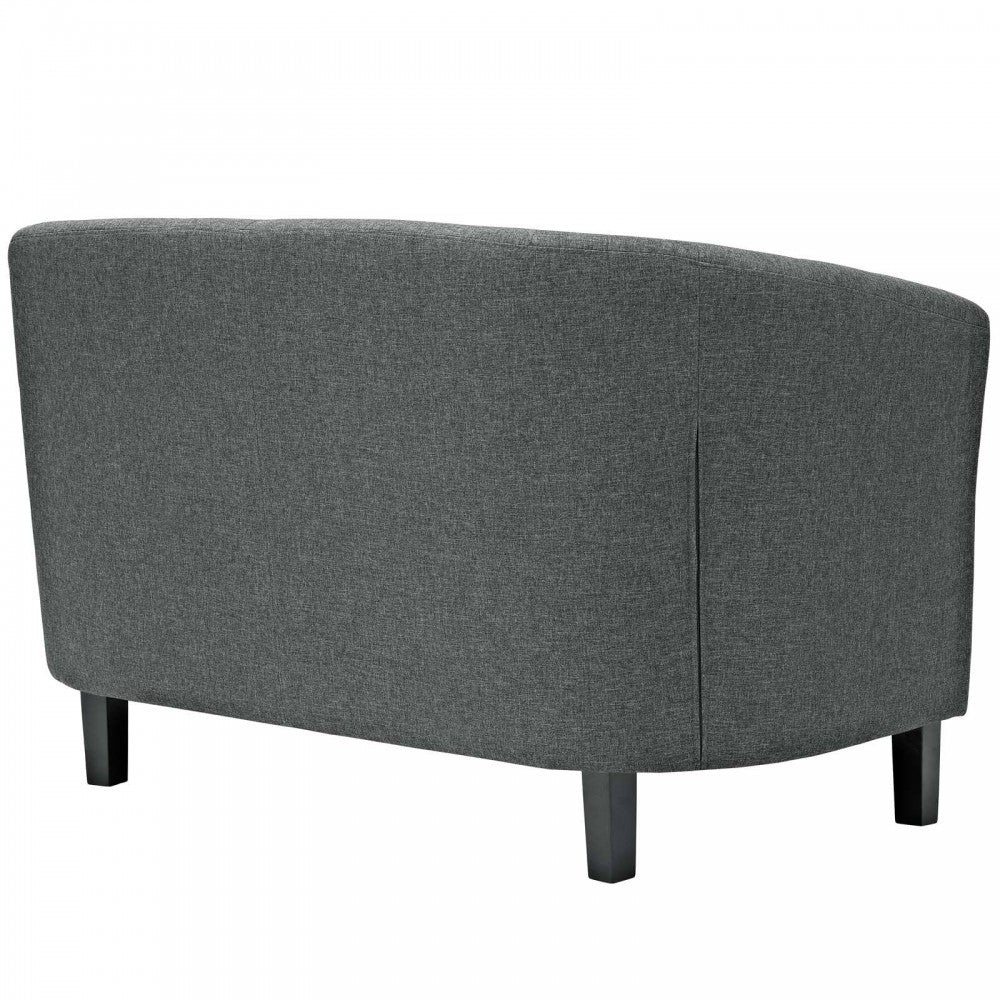 Prospect Upholstered Fabric Loveseat, Gray