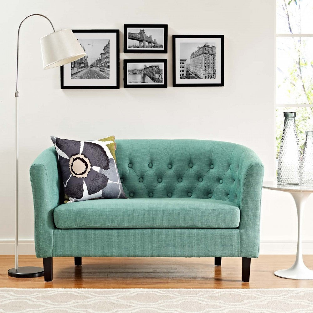 Prospect Upholstered Fabric Loveseat, Laguna