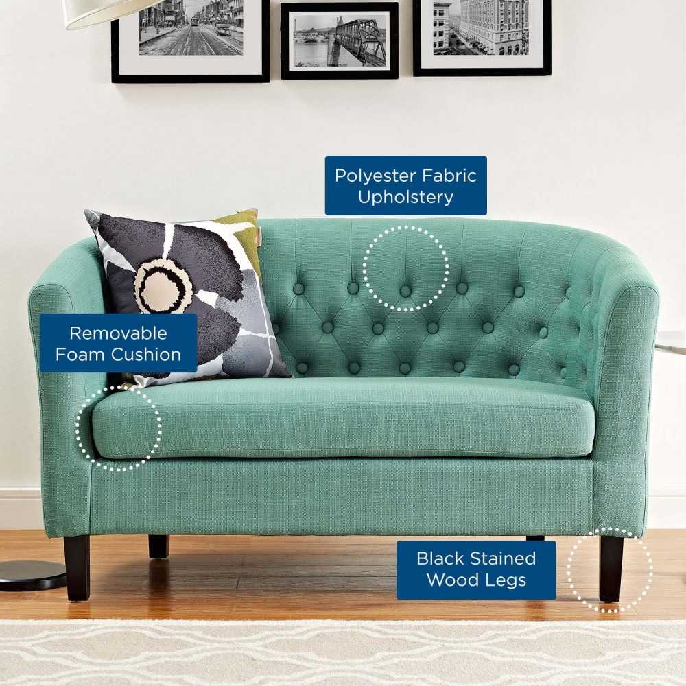 Prospect Upholstered Fabric Loveseat, Laguna