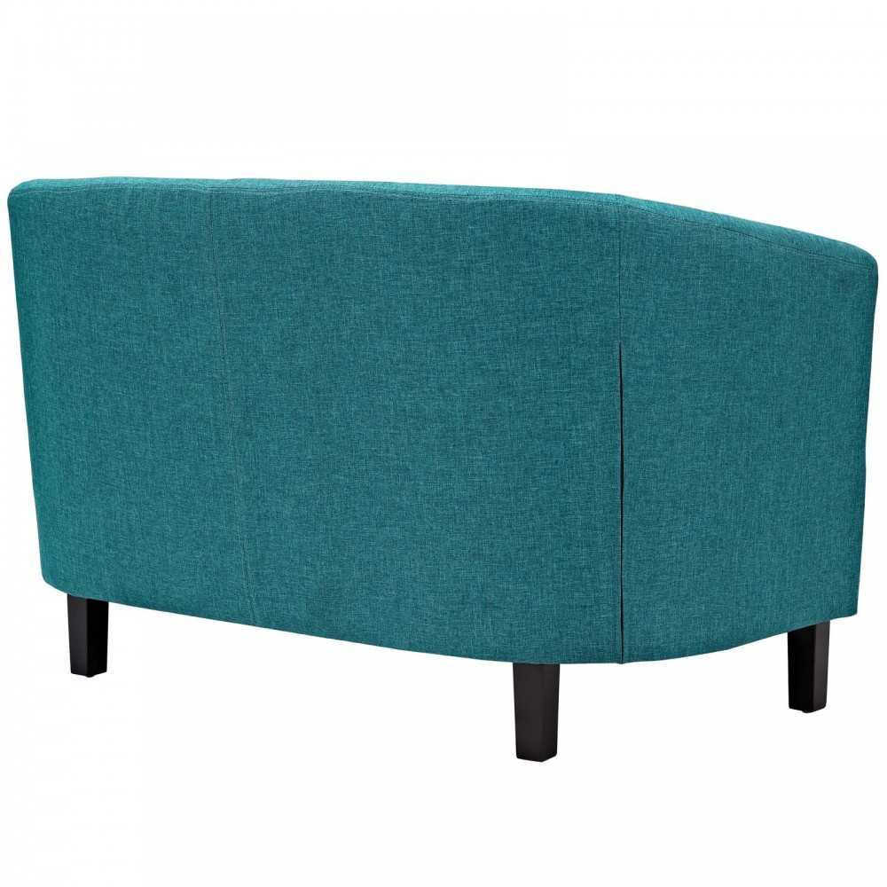 Prospect Upholstered Fabric Loveseat, Teal