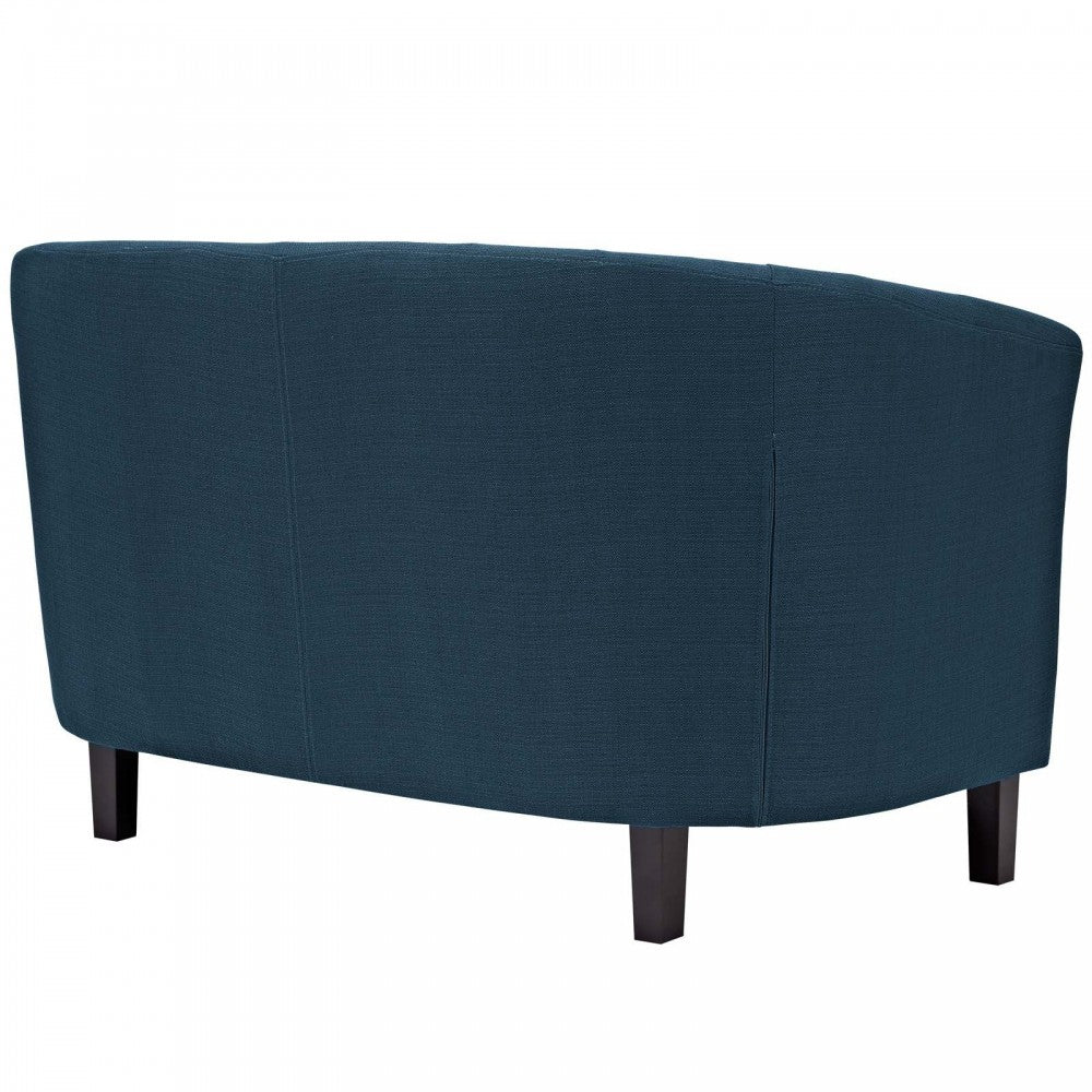 Prospect Upholstered Fabric Loveseat, Azure