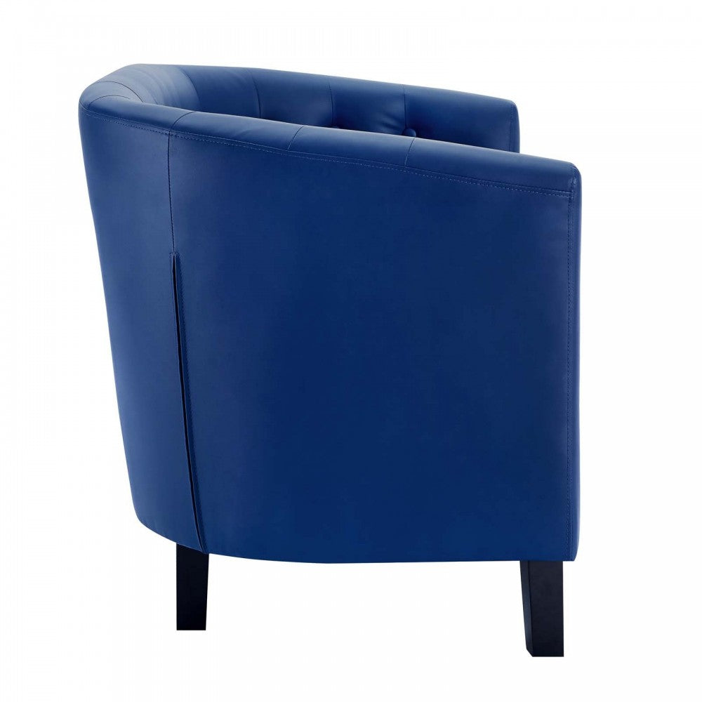Prospect Upholstered Vinyl Loveseat, Navy