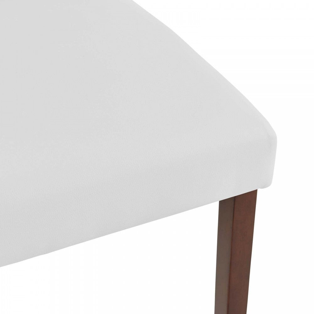 Prosper 5 Piece Faux Leather Dining Set, Cappuccino White, EEI-4187-CAP-WHI