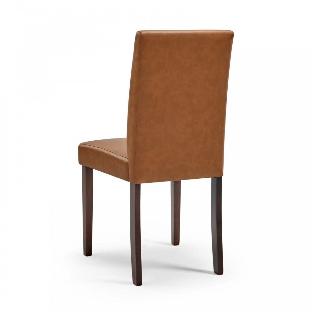 Prosper 5 Piece Faux Leather Dining Set, Cappuccino Tan, EEI-4181-CAP-TAN