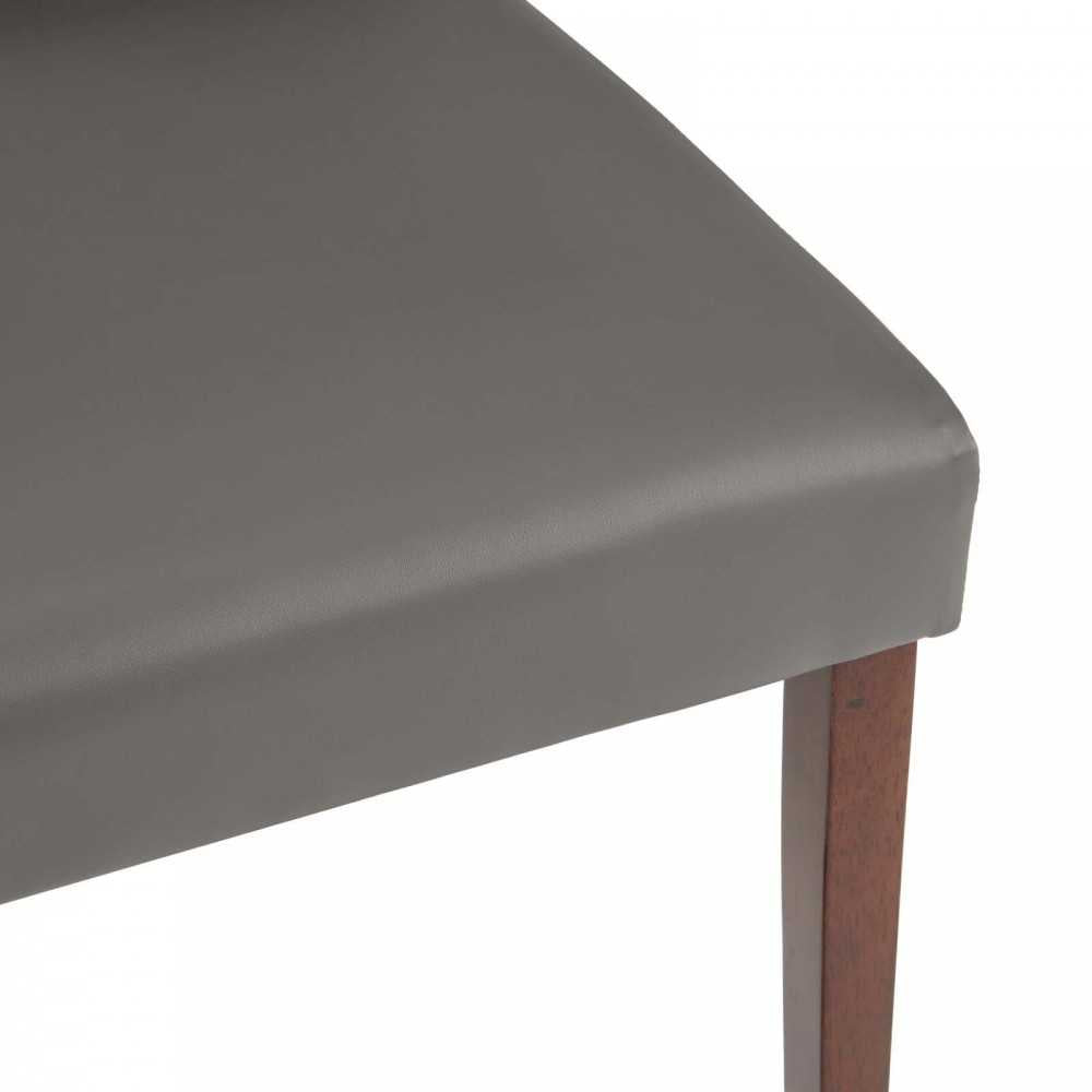 Prosper 5 Piece Faux Leather Dining Set, Cappuccino Gray, EEI-4289-CAP-GRY