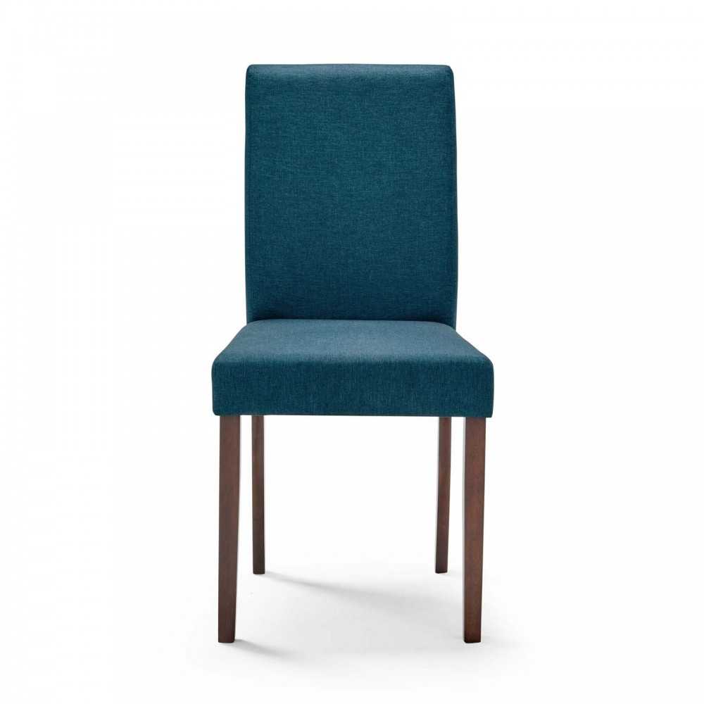 Prosper 5 Piece Upholstered Fabric Dining Set, Cappuccino Blue, EEI-4183-CAP-BLU
