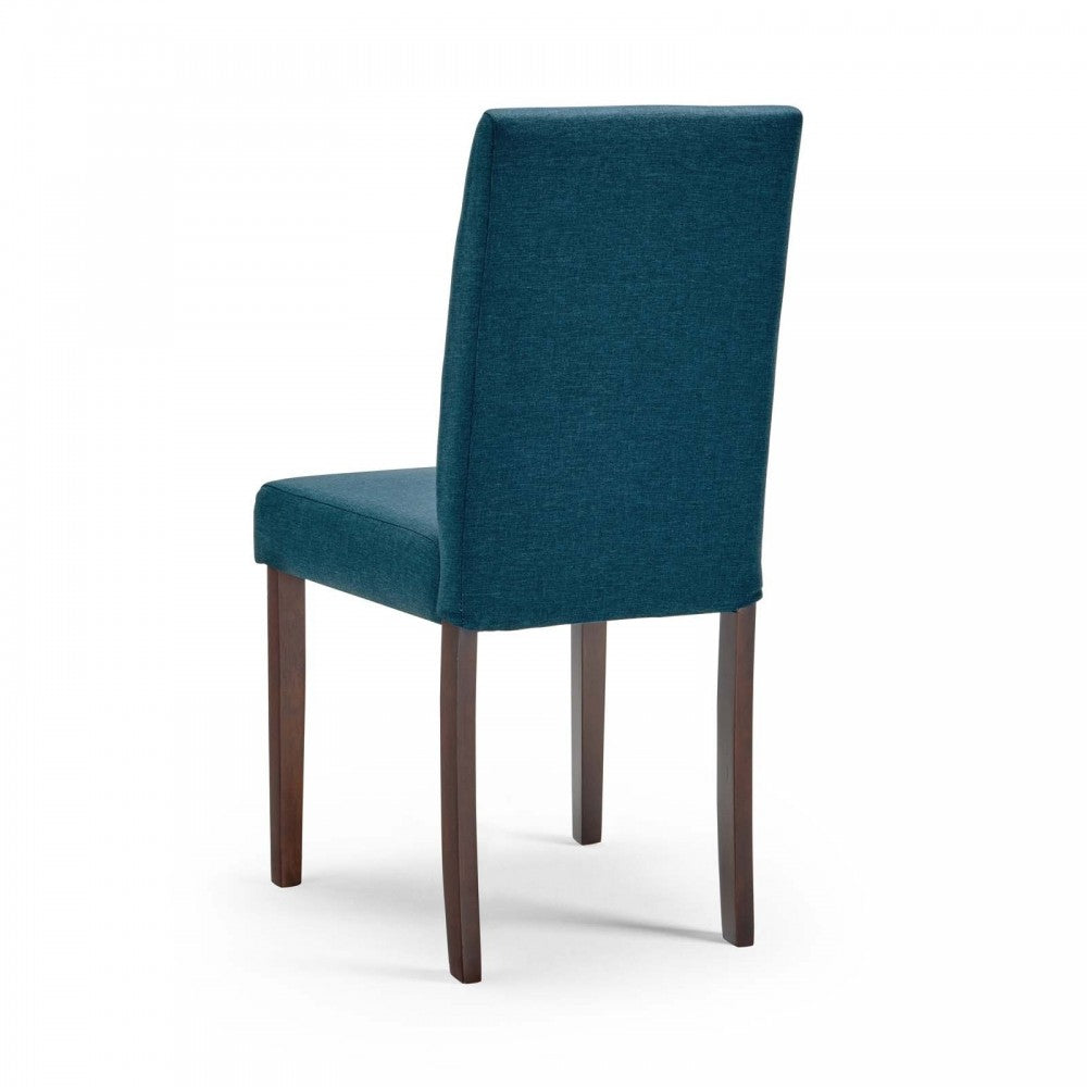 Prosper 5 Piece Upholstered Fabric Dining Set, Cappuccino Blue, EEI-4183-CAP-BLU