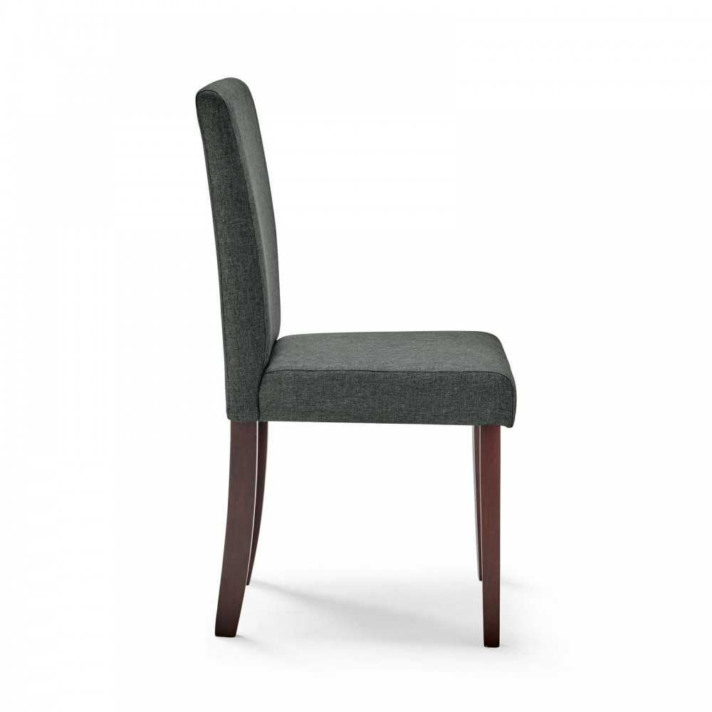 Prosper 5 Piece Upholstered Fabric Dining Set, Cappuccino Gray, EEI-4183-CAP-GRY