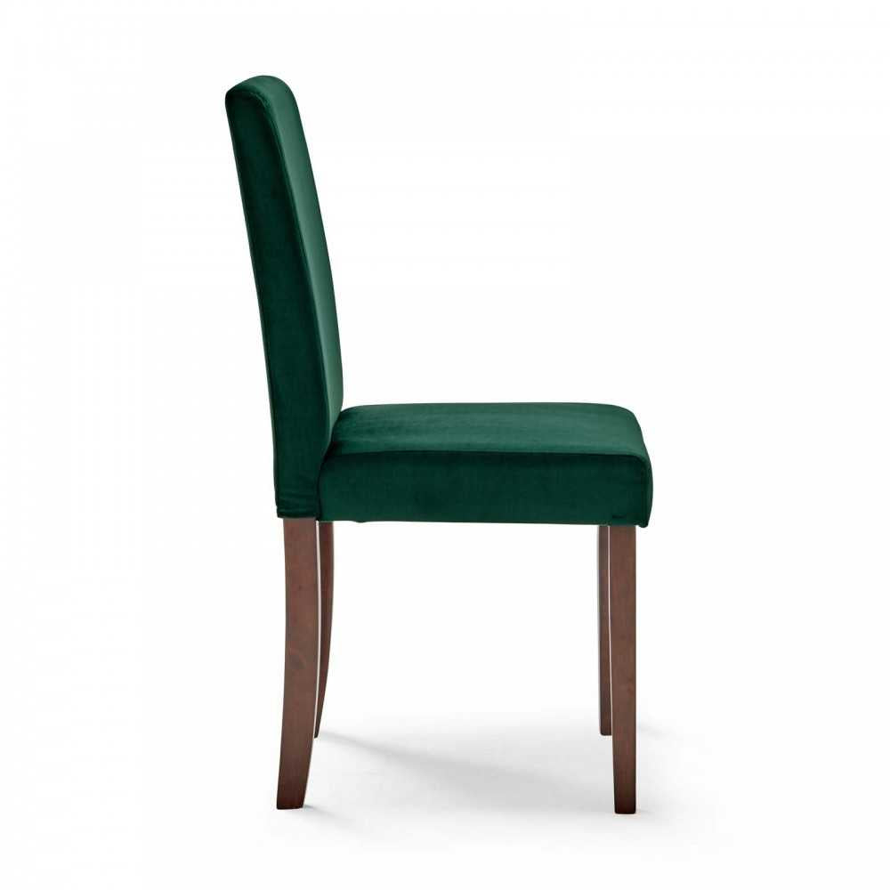 Prosper 5 Piece Upholstered Velvet Dining Set, Cappuccino Green, EEI-4180-CAP-GRN