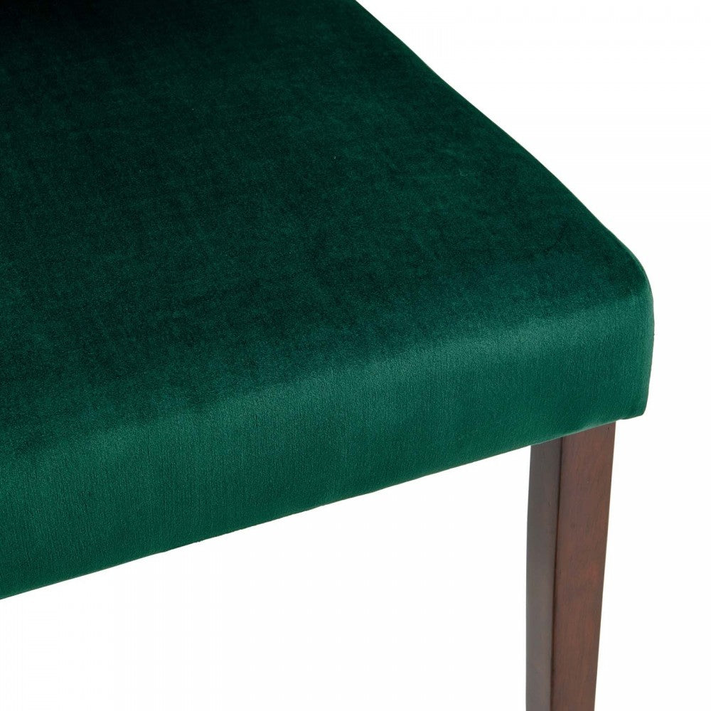 Prosper 5 Piece Upholstered Velvet Dining Set, Cappuccino Green, EEI-4180-CAP-GRN