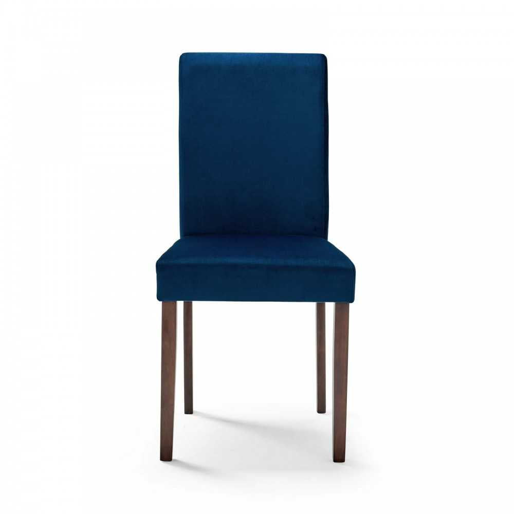 Prosper 5 Piece Upholstered Velvet Dining Set, Cappuccino Navy, EEI-4180-CAP-NAV