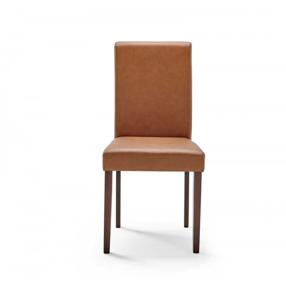 Prosper 7 Piece Faux Leather Dining Set, Cappuccino Tan, EEI-4188-CAP-TAN