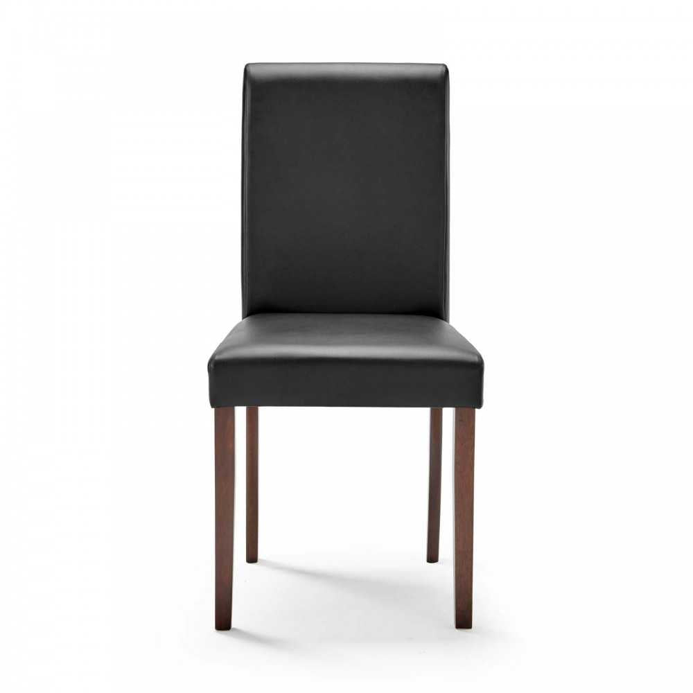 Prosper 7 Piece Faux Leather Dining Set, Cappuccino Black, EEI-4188-CAP-BLK
