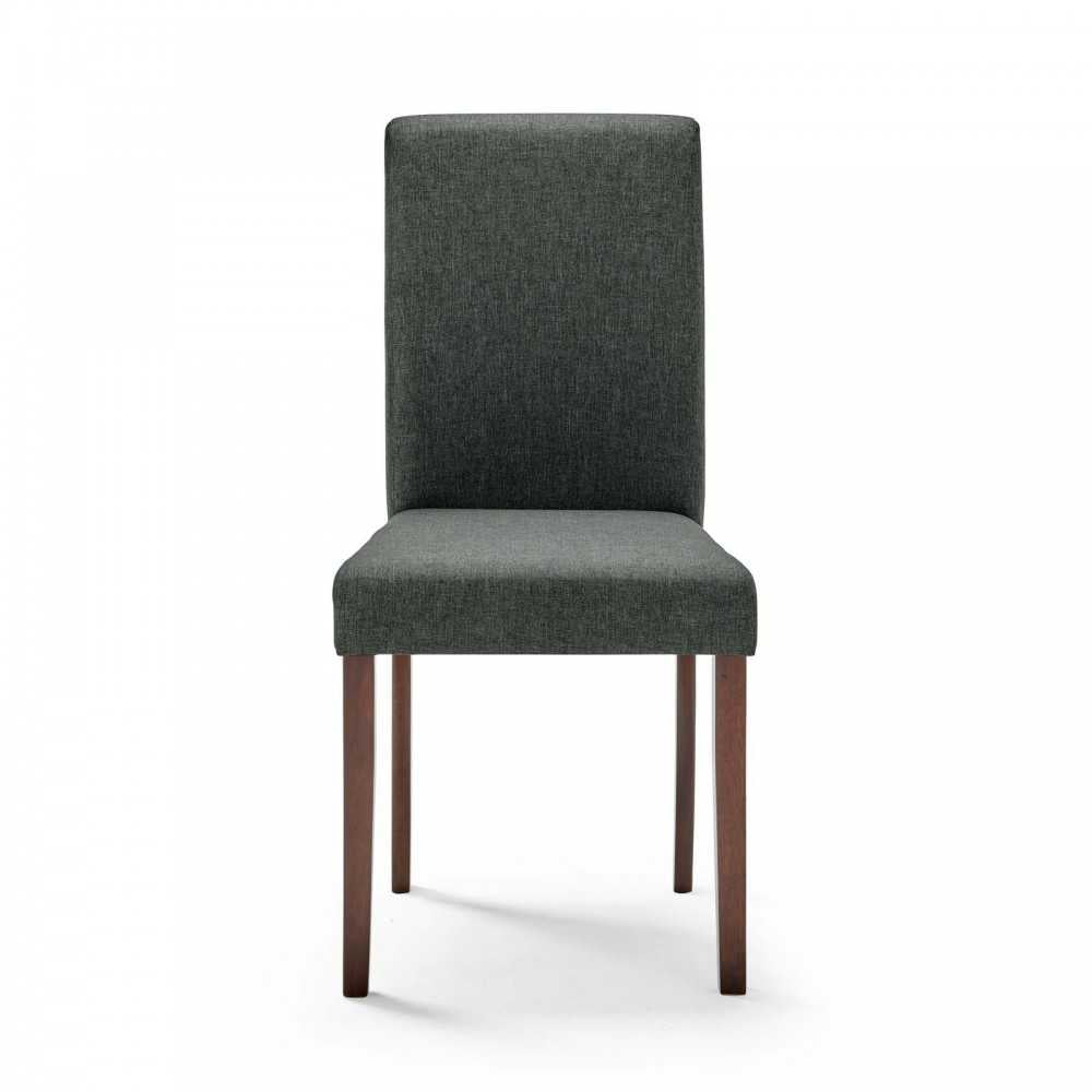 Prosper 7 Piece Upholstered Fabric Dining Set, Cappuccino Gray, EEI-4184-CAP-GRY