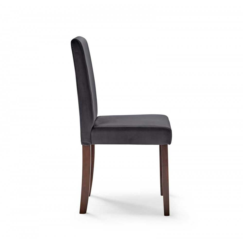 Prosper 7 Piece Upholstered Velvet Dining Set, Cappuccino Gray, EEI-4186-CAP-GRY