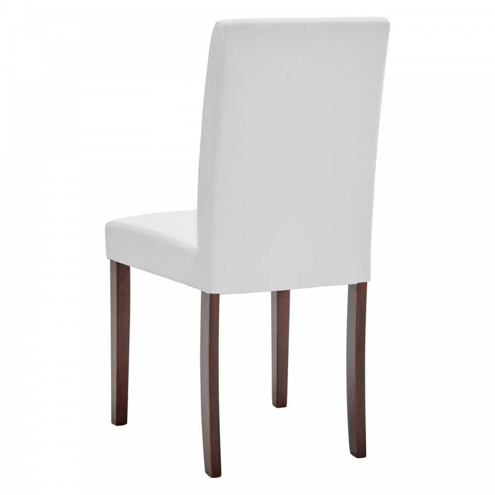 Prosper Faux Leather Dining Side Chair Set of 2, White