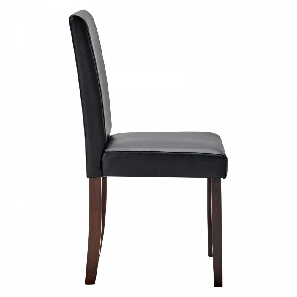 Prosper Faux Leather Dining Side Chair Set of 2, Black
