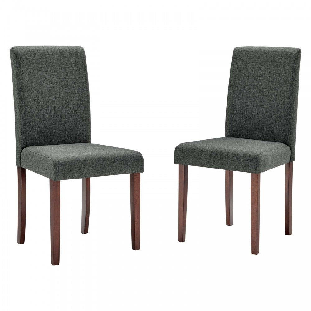 Prosper Upholstered Fabric Dining Side Chair Set of 2, Gray