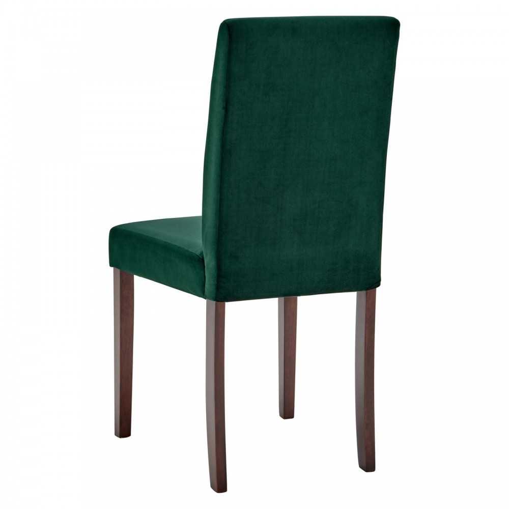 Prosper Upholstered Velvet Dining Side Chair Set of 2, Green