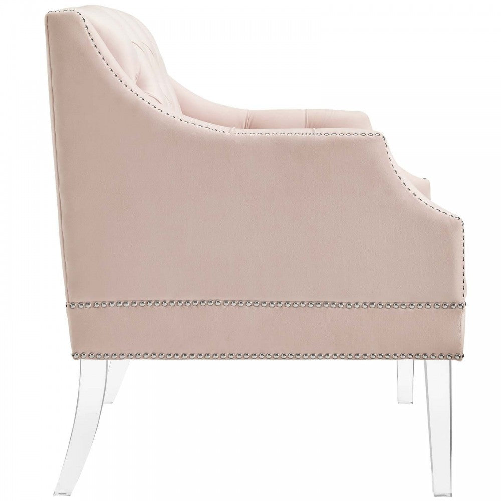 Proverbial Armchair Performance Velvet Set of 2, Pink