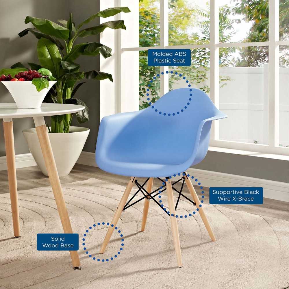 Pyramid Dining Armchair, Blue